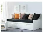 Ikea Brimnes bedbank/uitschuifbed/logeerbed, Lattenbodem, 85 tot 100 cm, Gebruikt, Ophalen of Verzenden