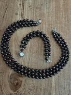 Granaten ketting & armband set - Zilver slot, Sieraden, Tassen en Uiterlijk, Antieke sieraden, Ophalen of Verzenden, Met edelsteen