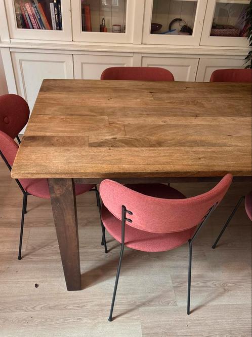 Massief houten eettafel 200x100 cm, Huis en Inrichting, Tafels | Eettafels, Zo goed als nieuw, 50 tot 100 cm, Vijf personen of meer