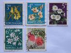 5 postzegels Nieuw-Zeeland, Nr. 412 t/m 416, 1960, Flowers, Postzegels en Munten, Postzegels | Oceanië, Verzenden, Gestempeld