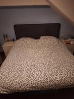 Grijze IKEA boxspring 180x200 - Zelf ophalen, Ophalen, Gebruikt, Tweepersoons, 180 cm