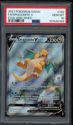 Dragonite V [Full Art] PSA 10 - 192/203 - Evolving Skies, Hobby en Vrije tijd, Ophalen of Verzenden, Zo goed als nieuw, Losse kaart
