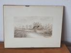 ets boerderij / huis Doesburg Lanooij 1979 uit Haarlem, Antiek en Kunst, Kunst | Etsen en Gravures, Ophalen