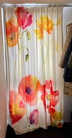 Unieke gordijnstof, gevoerd, 224x182 cm, Gebruikt, 200 cm of meer, Wit, 150 tot 200 cm