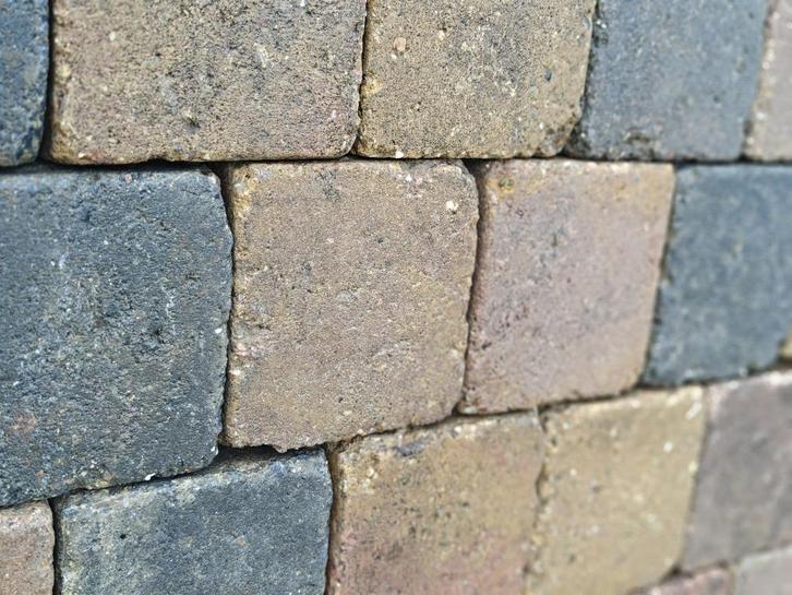 Beton Cobblestones genuanceerd 15x15x7, Tuin en Terras, Tegels en Klinkers, Gebruikt, Overige typen, Beton, 10 m² of meer, Ophalen
