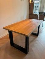 Eikenhouten eet tafel + salon tafel, Ophalen, 50 tot 100 cm, Zo goed als nieuw, 150 tot 200 cm