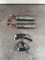 7.4 volt accu’s + opladers NIEUW, Ophalen of Verzenden, Nieuw, Overige schalen, Onderdeel