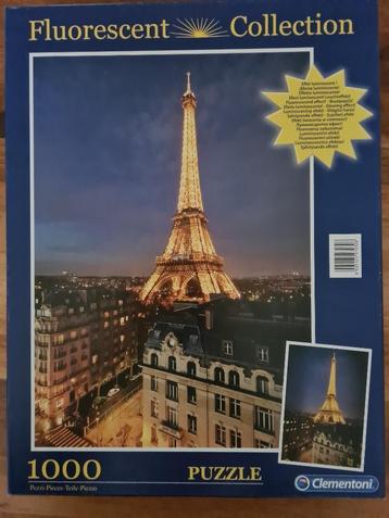 Parijs, eiffeltoren bij nacht.                  Puzzel.      beschikbaar voor biedingen