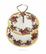 Vintage etagere - bonbon - cupcake standaard - houder 2 lage, Ophalen of Verzenden
