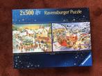 Legpuzzels 2 stuks 500 st Kerstmis Ravensburger Nieuw, Hobby en Vrije tijd, Denksport en Puzzels, Ophalen of Verzenden, Nieuw