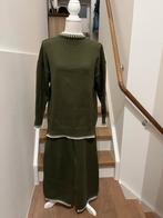 Warm, gebreid, mosgroen huispak, Verzenden, Zo goed als nieuw, Maat 36 (S), Geen merk