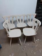 brocante stoelen, Huis en Inrichting, Stoelen, Ophalen, Gebruikt, Wit, Vijf, Zes of meer stoelen