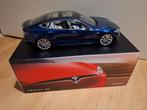 Tesla S  model P100D blauw 1:18, Hobby en Vrije tijd, Modelauto's | 1:18, Ophalen of Verzenden, Zo goed als nieuw, Auto, Overige merken