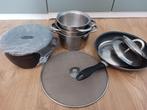 1 pannenset (3 stuks), 1 koekenpan en 1 braad pan, Huis en Inrichting, Keuken | Potten en Pannen, Ophalen of Verzenden, Zo goed als nieuw