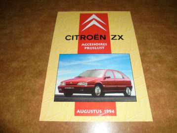 brochure Citroen ZX accessoires  1994 beschikbaar voor biedingen
