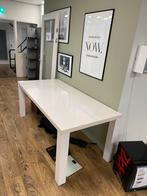 Witte hoogglans tafel, Ophalen, Gebruikt, Rechthoekig, 50 tot 100 cm
