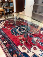 Glazen salon tafel. Vintage Italiaans design van Fiam italia, Ophalen, 100 tot 150 cm, 50 tot 100 cm, Zo goed als nieuw