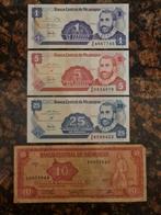 4 x bankbiljetten Nicaragua Cordoba, Ophalen of Verzenden, Midden-Amerika, Setje