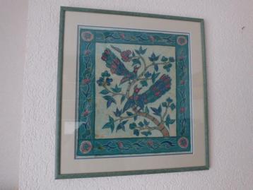 UIT INDONESIE DIT PRACHTIGE BATIK SCHILDERIJ VAN 55X60 CM beschikbaar voor biedingen