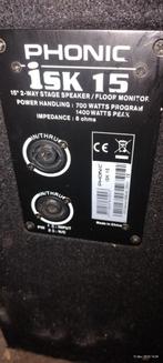 Grote Phonic speaker € 100,-         . Incl.div. kabels., Zo goed als nieuw, 120 watt of meer, Center speaker, Ophalen