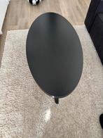 Zwarte ovale salontafel, Huis en Inrichting, Ophalen, 100 tot 150 cm, 50 tot 100 cm, Zo goed als nieuw