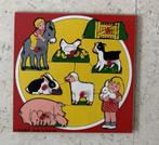 Vintage Houten knopjespuzzel (Kinder) boerderij, Ophalen of Verzenden, Minder dan 10 stukjes, Gebruikt, Van hout