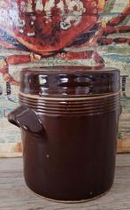 Vintage franse Aardewerk Pot met Deksel, Ophalen of Verzenden