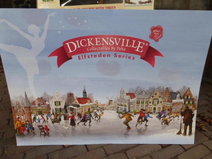 dickensville elfsteden poster achterwand kerstdorp scenery, Diversen, Kerst, Nieuw, Ophalen