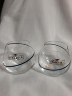 MARTELL glazen 2 stuks, blauwe strip, Verzamelen, Glas en Borrelglaasjes, Ophalen of Verzenden, Zo goed als nieuw, Borrel- of Shotglas
