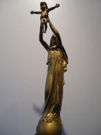 A. ROZE XIXE vergulde brons BARBEDIENNE Paris Vierge enfant, Antiek en Kunst, Ophalen