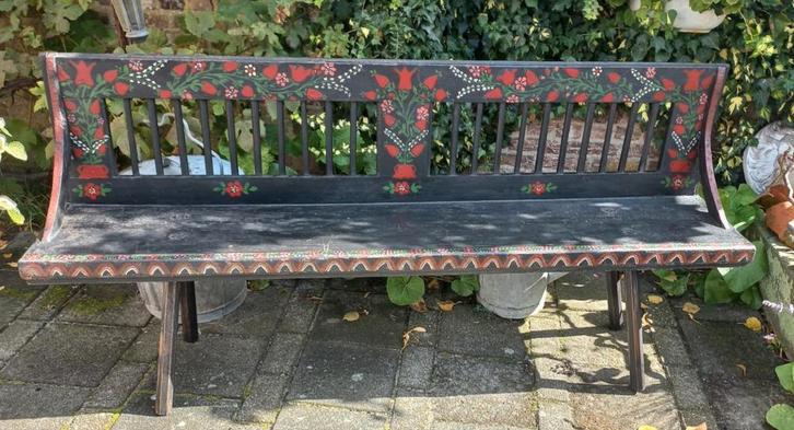Hongaarse antieke houten bank, Antiek en Kunst, Antiek | Meubels | Stoelen en Banken, Ophalen