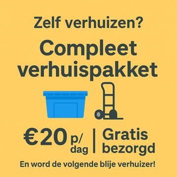 Zelf verhuizen? Compleet verhuispakket gratis bezorgd/ophaal beschikbaar voor biedingen