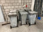 Metalen afval containers 4x, Gebruikt, Ophalen
