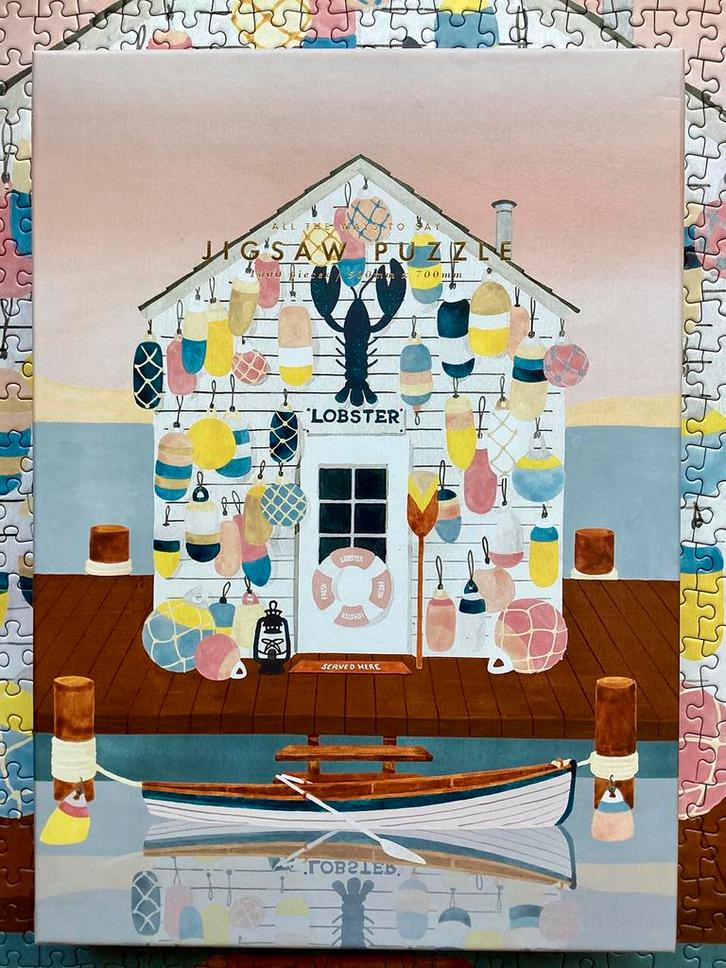 Atws puzzel 1000 stukjes fishermanshop compleet als nieuw, Hobby en Vrije tijd, Denksport en Puzzels, Zo goed als nieuw, Legpuzzel