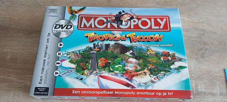 Dvd Monopoly tropical tycoon 2-6 spelers spel bordspel, Hobby en Vrije tijd, Gezelschapsspellen | Bordspellen, Zo goed als nieuw