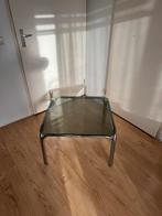 Vintage salontafel vierkant 96cm chroom rookglas, Huis en Inrichting, Tafels | Salontafels, Ophalen, 50 tot 100 cm, Vierkant, Minder dan 50 cm