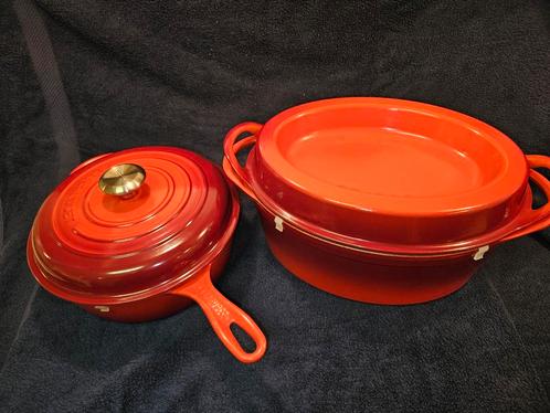 Le Creuset pannen nieuw, Huis en Inrichting, Keuken | Potten en Pannen, Nieuw, Koekenpan of Braadpan, Gietijzer, Ophalen