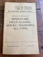 WO2 Amerikaans voorschrift M3 binoculars optiek kijkers 1945, Verzamelen, Militaria | Tweede Wereldoorlog, Amerika, Boek of Tijdschrift