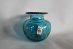 Mdina Glass Malta Vaasje Blue Crizzle, Antiek en Kunst, Ophalen of Verzenden