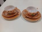 Japans servies set van 2 kop en schotels met gebaksbordjes., Huis en Inrichting, Keuken | Servies, Ophalen of Verzenden, Porselein