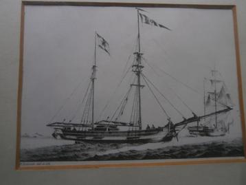Mooie Litho van Schepen van Le COMPTE beschikbaar voor biedingen