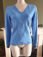 HV Society mooie blauwe pullover trui mt M 38 40 Gratis Verz, Maat 38/40 (M), HV Society, Gedragen, Verzenden