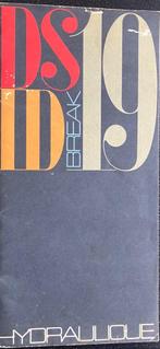 DS/ID 19 brochure, Ophalen of Verzenden, Gelezen, Onbekend