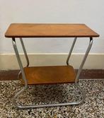 Vintage Chroom Tafeltje, Ophalen, Gebruikt, Metaal of Aluminium, 55 tot 75 cm