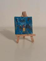 Klein abstract schilderij op ezel, Ophalen of Verzenden