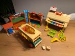 Vintage Fisher Price '70 School, Huis, Camper + Extra's, Ophalen, Gebruikt, Poppenhuis
