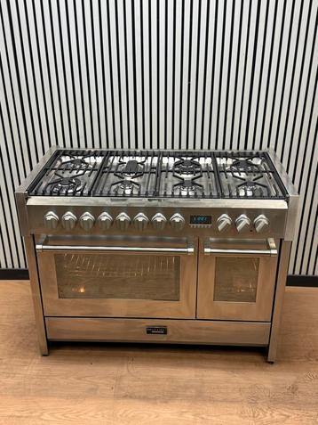 Luxe Solitaire Fornuis RVS 8 pits dubbele oven 120 cm beschikbaar voor biedingen