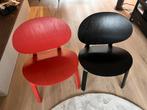 Stoelen set rood en zwart,, Huis en Inrichting, Ophalen, Zo goed als nieuw, Overige kleuren, Hout