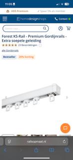 2x gordijnrails met bocht(en), Ophalen, Zo goed als nieuw, Zwart, 150 tot 200 cm