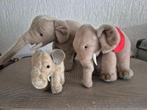 3 oude olifanten knuffels, 2 zijn van het merk Steiff, Antiek en Kunst, Antiek | Speelgoed, Ophalen of Verzenden